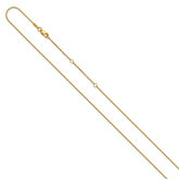 14K .65mm D/C Spiga 1in+1in Adjustable Chain